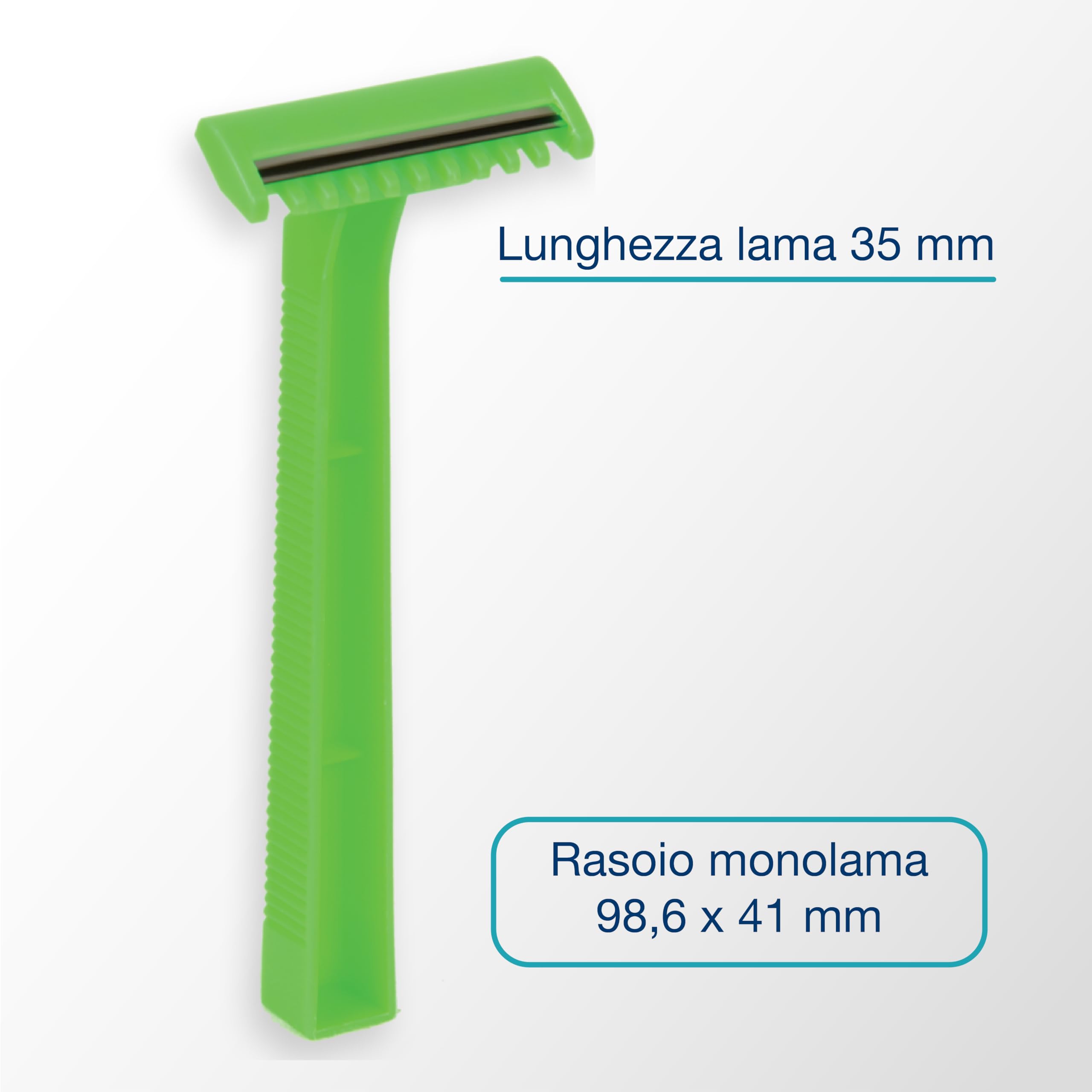GIMA - Rasoi chirurgici monouso non sterili con lama in acciaio inox, bilama, confezione 100 pezzi, 27081