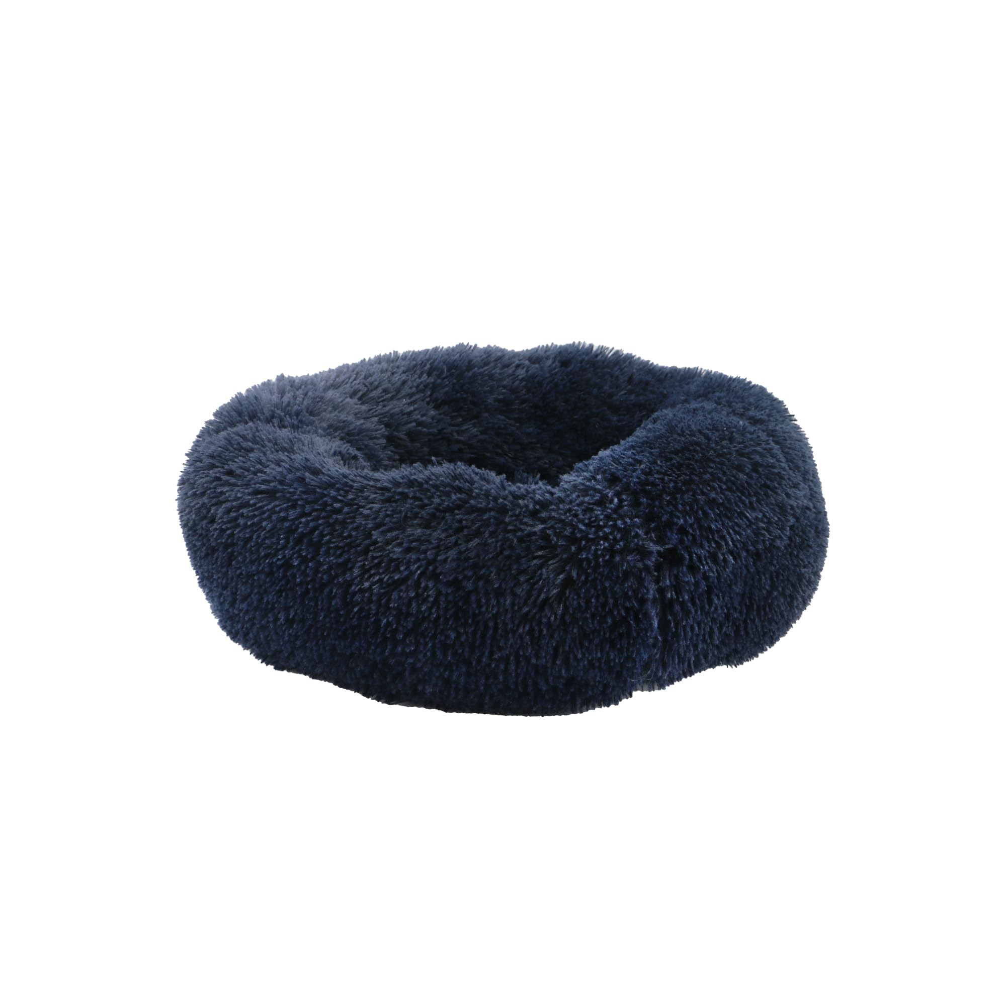 Ancol Super Plush Donut Dog Bed in Navy - Comfortable Indoors Snuggle Pad with Raised Rim - Cosy Puppy Mat Sleeping Place - 50cm — image 1