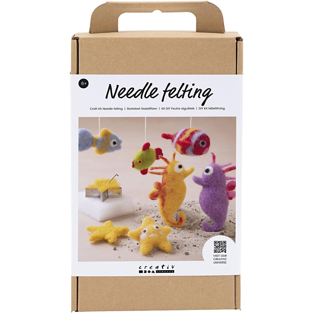 Creativ Bastelset Nadelfilzen, Tiere im Wasser – 1 Packung