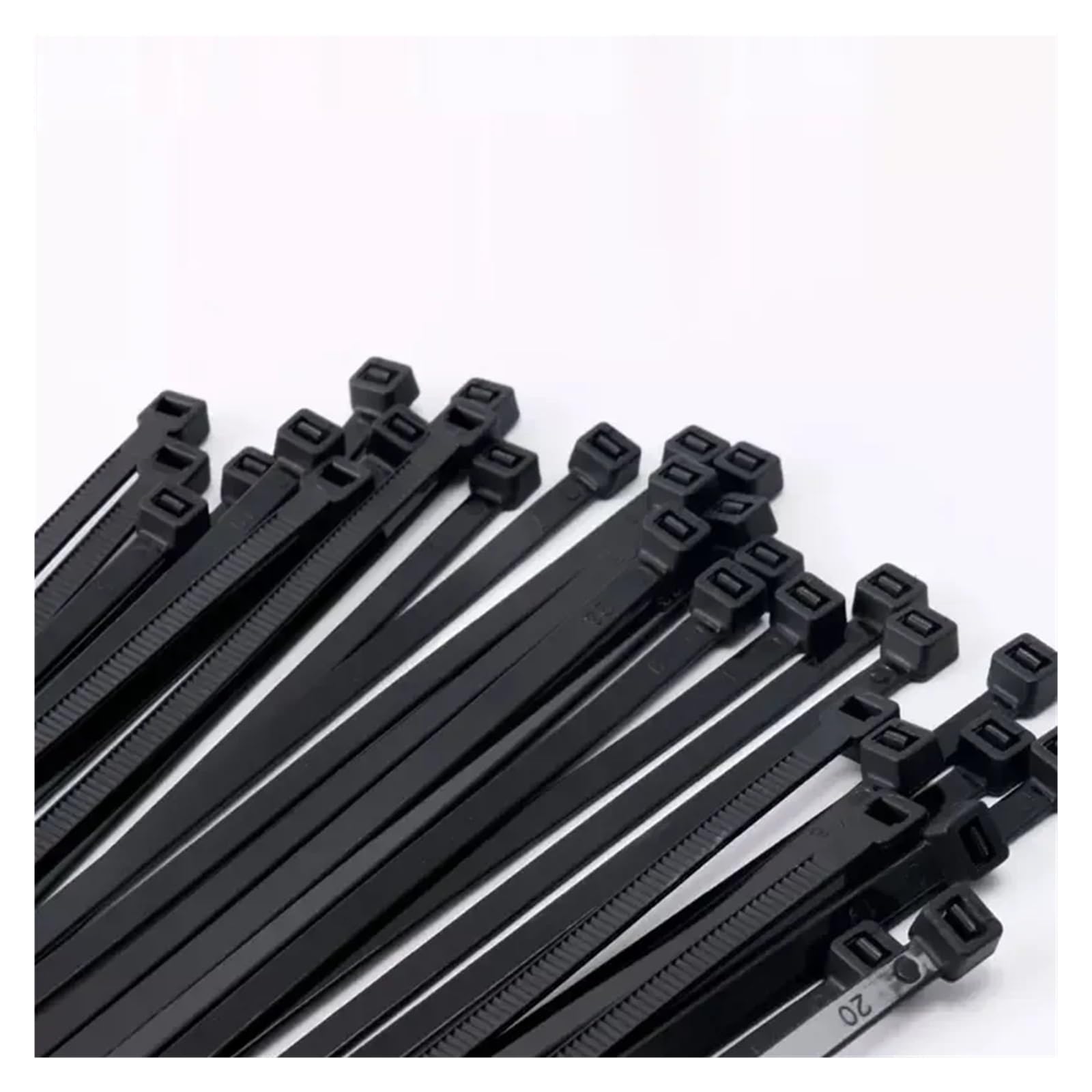 Kabelbinder Selbstsichernder Kabelbinder aus Kunststoff und Nylon, schwarz, 5 x 300 mm, Befestigungsring for, 8, großer, Reißverschluss, Band(5x250mm,10 Pack)