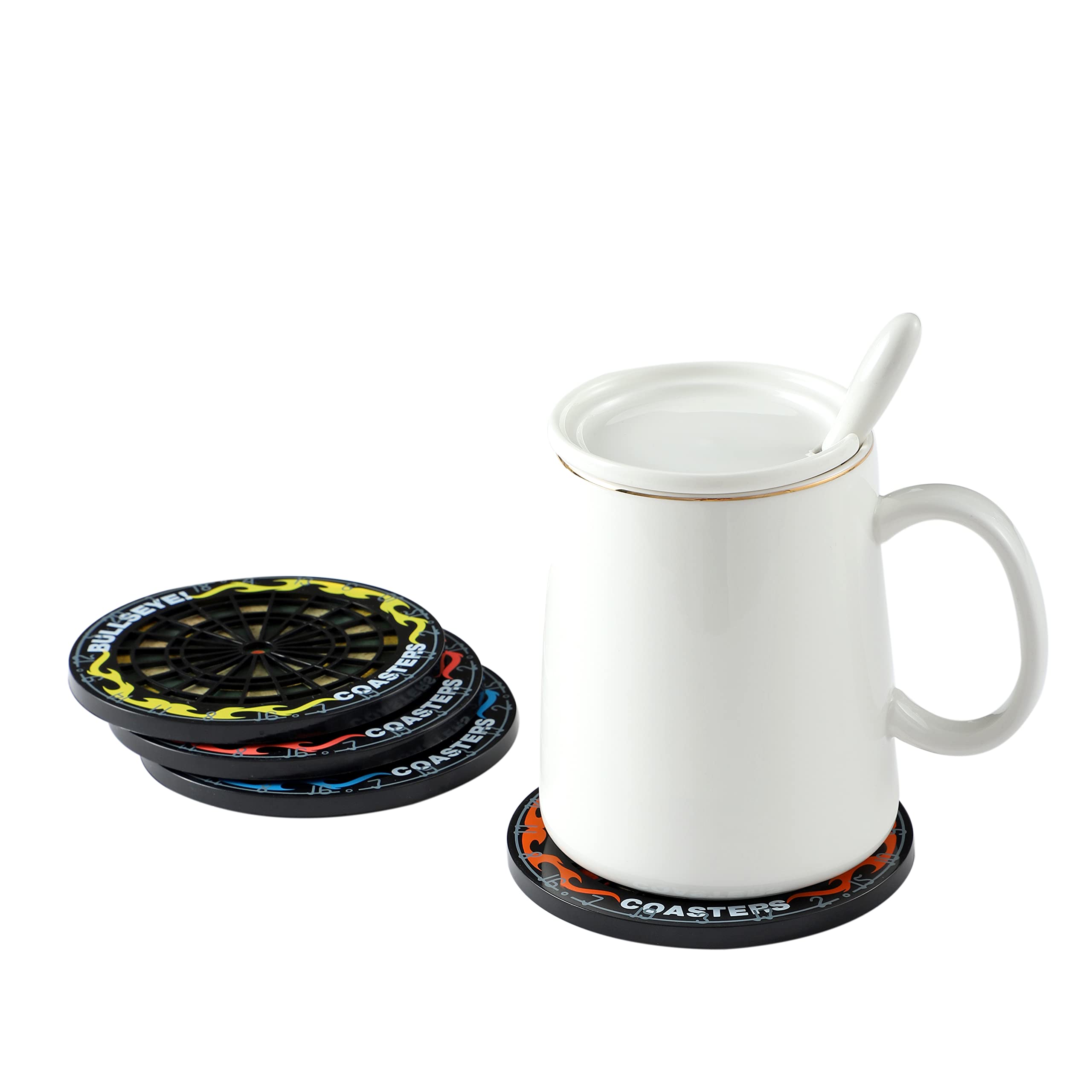 Komonee Multicolor Novelty Gifts Stocking Filler Secret Santa Presents Dartboard Drink Coasters