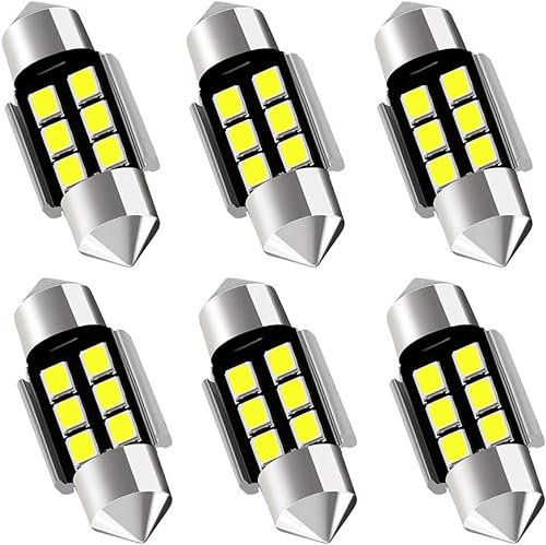 Miniatura 14 de AUXLIGHT DE3175 DE3021 6418 6411 211-2 212-2 578 569 Canbus Bombillas LED de luz interior sin errores 6000K Xenon Blanco, Super brillante 6SMD chips