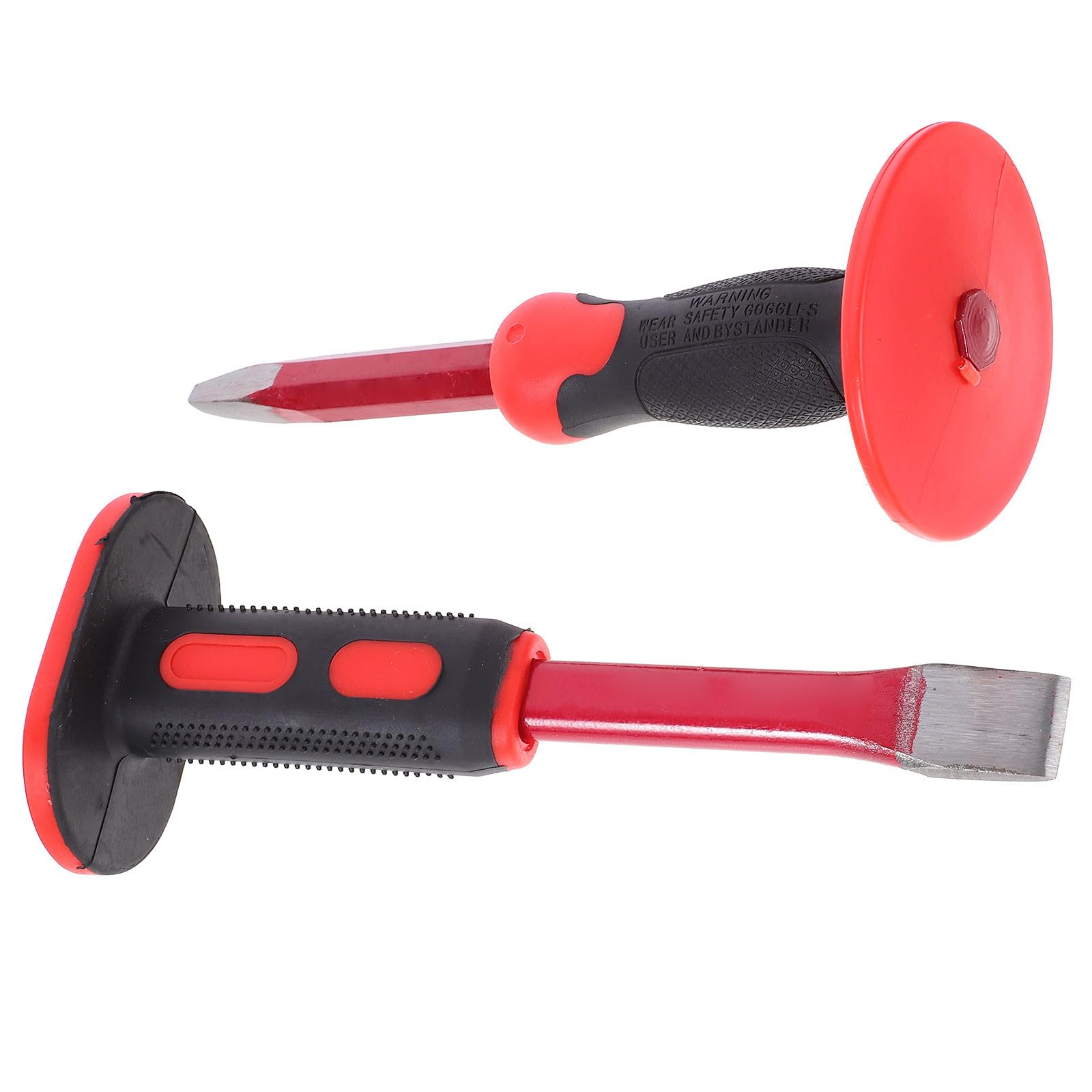 MAGICLULU Set Tagli Precisi 2 Pezzi Scalpelli per Muratura e Lavoro Pesante in Acciaio Cromo Vanadio Impugnatura in Pvc per Edilizia e Lavorazioni Metalliche