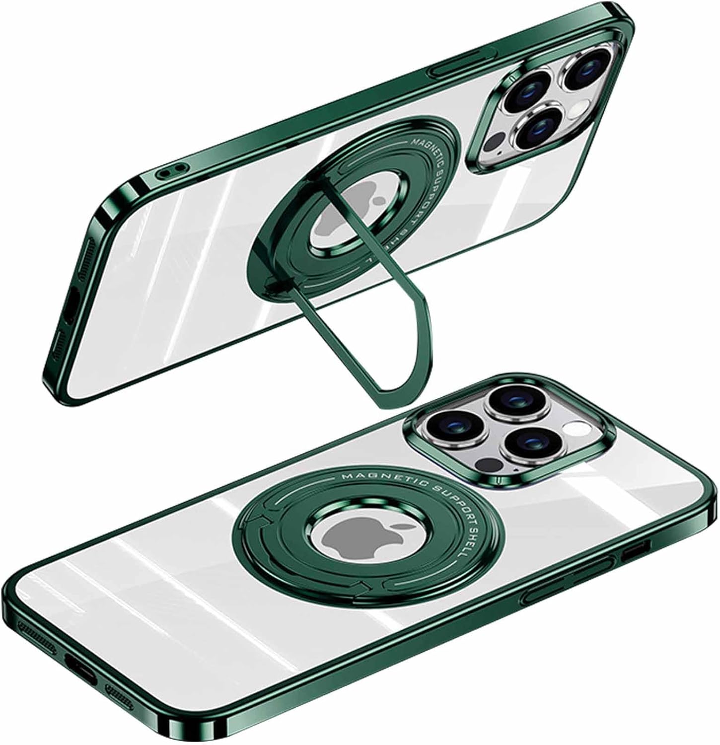 iPhone 15/15 Pro/15 Plus/15 Pro Max グリッター クリア ケース【MagSafe対応・レンズ保護】