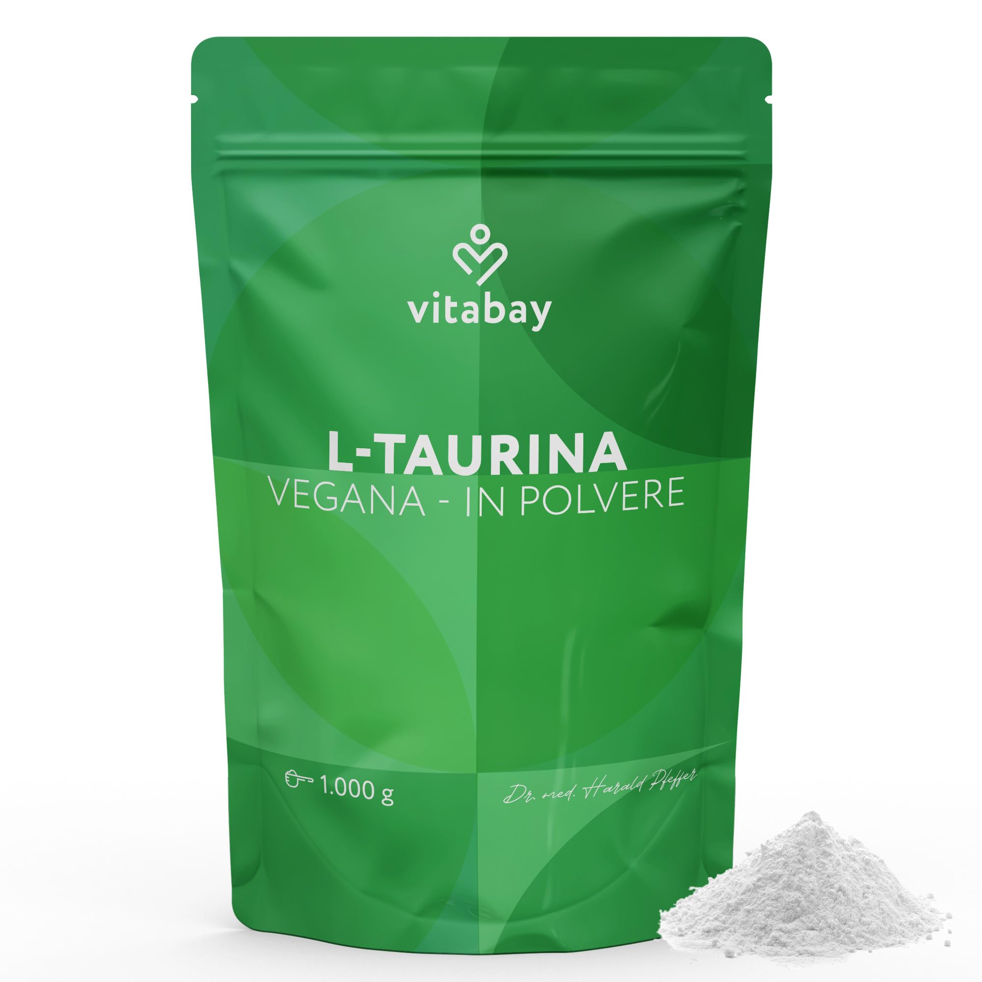 vitabay Taurina Polvere 1 kg – Taurina 6000 mg Taurina Vegan Polvere Senza Additivi – Taurina 1000 mg Taurina ad alto dosaggio Taurina Supplemento Taurina Taurina Polvere