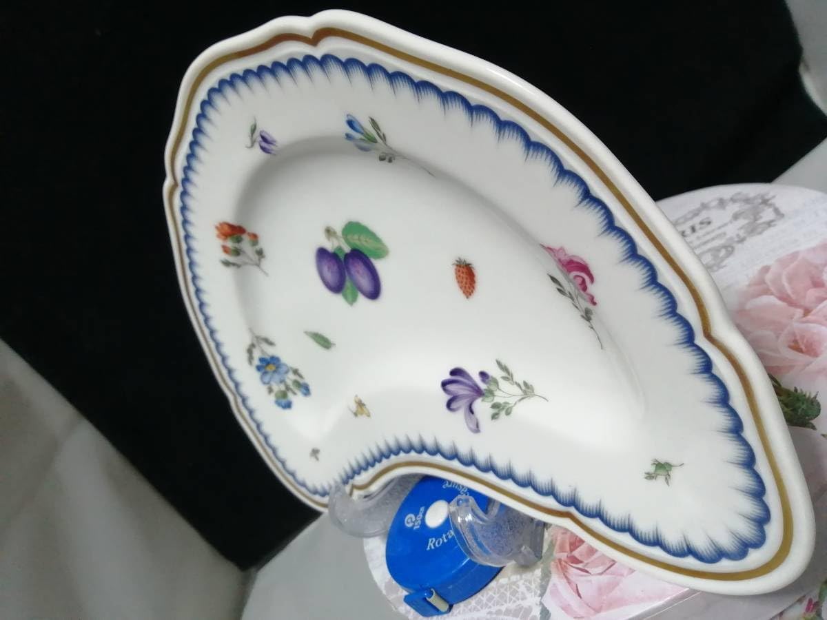 新品　リチャードジノリ　イタリアンフルーツ　クレッセント　ディッシュ　皿プレート 新品 リチャードジノリ イタリアンフルーツ クレッセント