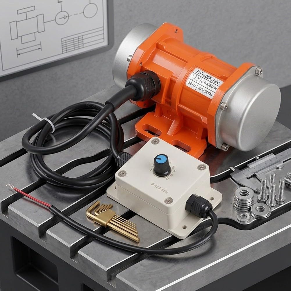 NbgrvB 12V 60W Elektromotor für Vibrationen, 4000 U/min, Gleichstrom-Vib