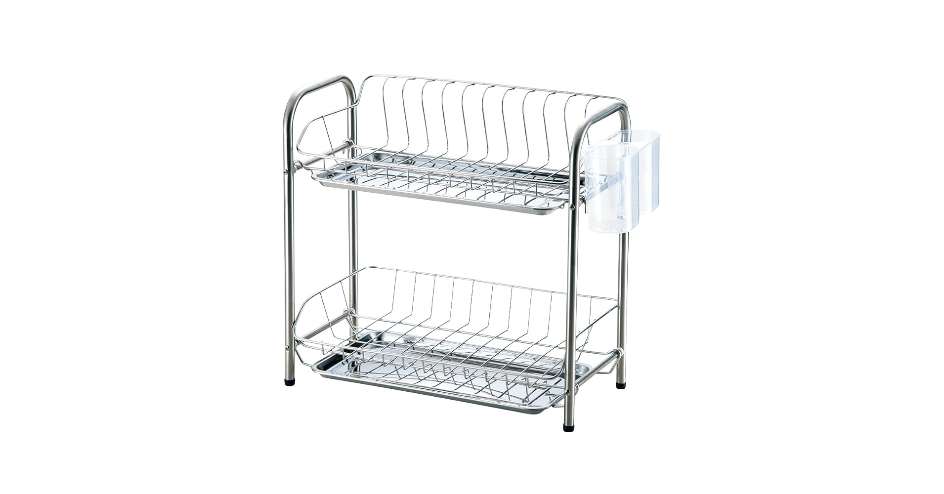 ステンレス製2段式水切りバスケット パール金属 水切りラック スイージー ステンレス製 2段式 水切り