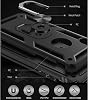 for iPhone X Case, iPhone Xs Case with Screen Protector, Silicone Shockproof Military Grade Protective Phone Cover with Ring Kickstand for Apple iPhone X/Xs (Black)