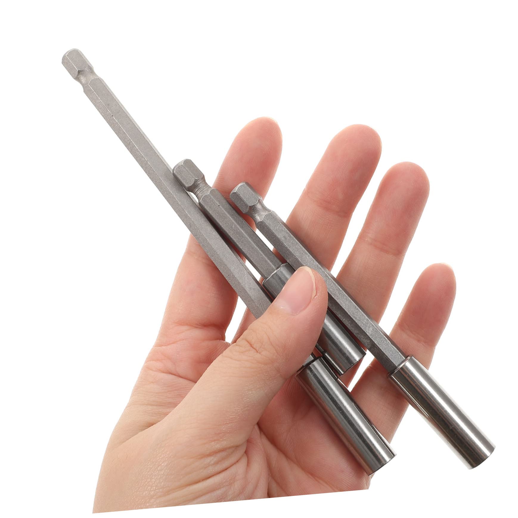 15 Pezzi Prolunga per Trapano con Supporto Magnetico Aste Estensibili in Acciaio al Carbonio Resistente Compatibile con Adattatori Attrezzo Professionale per Falegnameria e