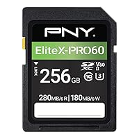 PNY Scheda di Memoria SDXC 256GB EliteX-PRO60 Class 10 U3 V60 UHS