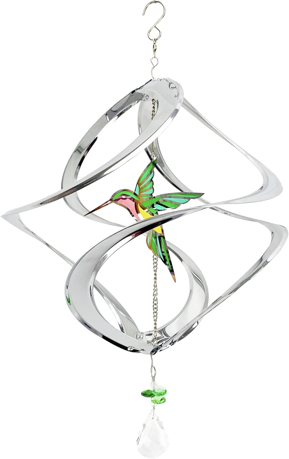 Red Carpet Studios The Original Helix Cosmix Spinner Stainless Steel and Crystal Geo, 17.5-Inch, Hummingbird