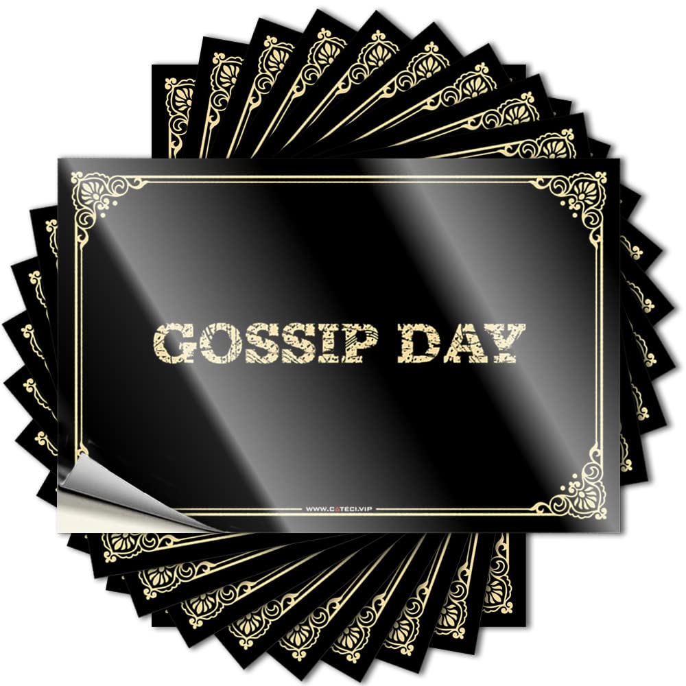 JNBT Funny For Outlet Signs Vinyl Number Peel & Stick/Gossip Day Man Cave And Decor - Bar Home Wall(12X18CM-6Pcs)
