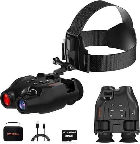 Gafas de visión Nocturna, se colocan en la Cabeza, observación