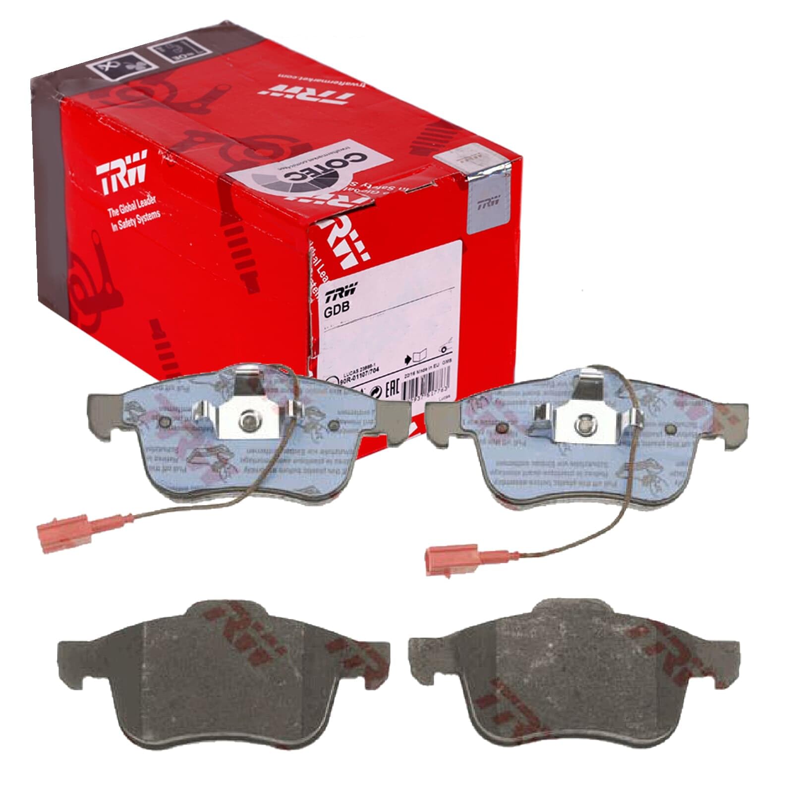 TRW Kit pastiglie freno, Freno a disco GDB1647 | Compatibile con: ALFA ROMEO 159, 159 Sportwagon, BRERA, SPIDER