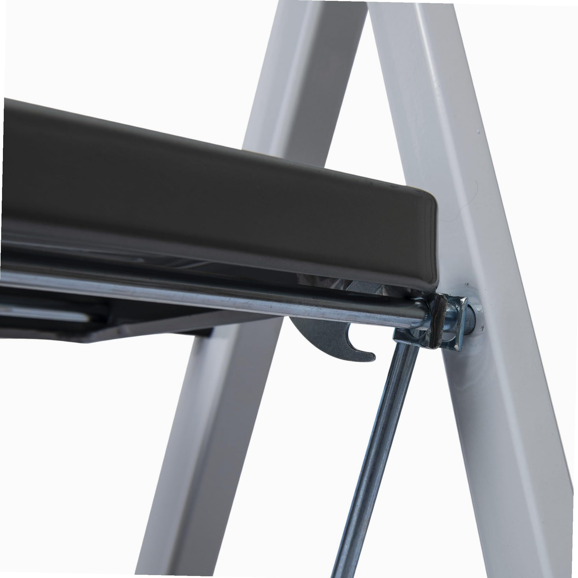 WERKA PRO Marchepied 2 Marches Pliable - Métal Peint - Garde-Corps Sécurisé - Capacité 150 kg - Compact et Robuste pour Bricolage - Stabilité Excellente
