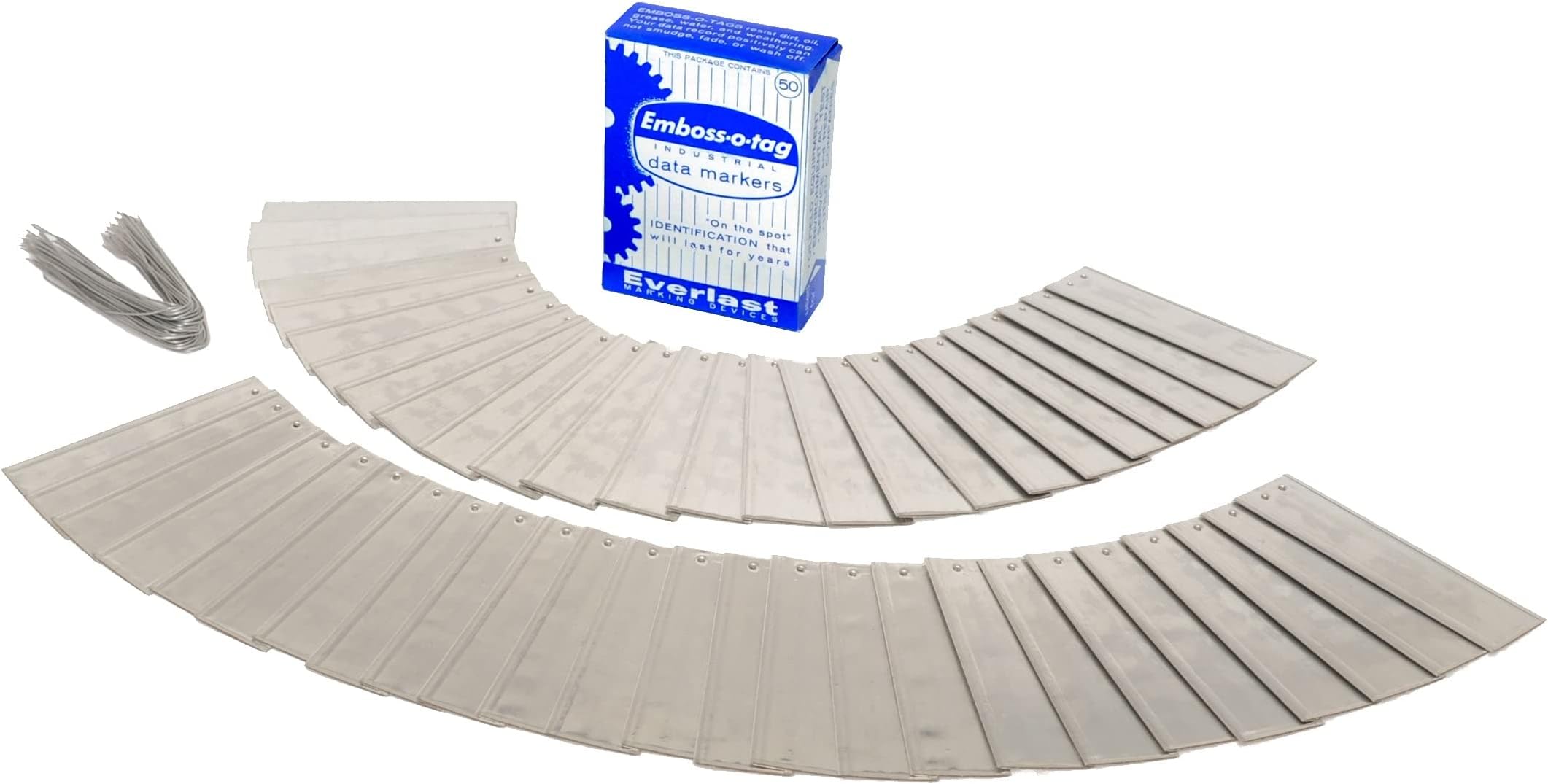 Double Sided Write On Metal Labels for Outdoor, Gardening, and High Durability Applications; Aluminum Plant Tags with 6 Inch Wires (Pack of 50)