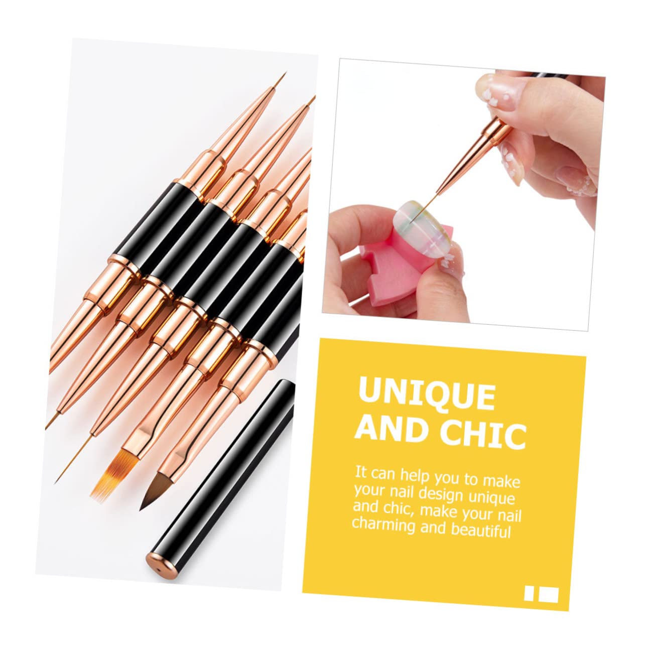 FOMIYES 2 Set Di Nail Art Liner Set Di Manicure Penne Per Nail Art Liner Strumenti Per Disegno Unghie Forniture Per Nail Art Da Salone Pennelli Per Unghie 5 Pezzi*2