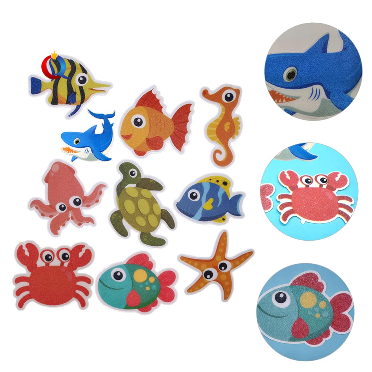 TOPBATHY 3 Series Pegatinas Antideslizantes para Bañera De Diseño Infantil De Adhesivos De Animales Fáciles De Usar Y Retirar Sin Decoración para Baños Y Piezas X 3