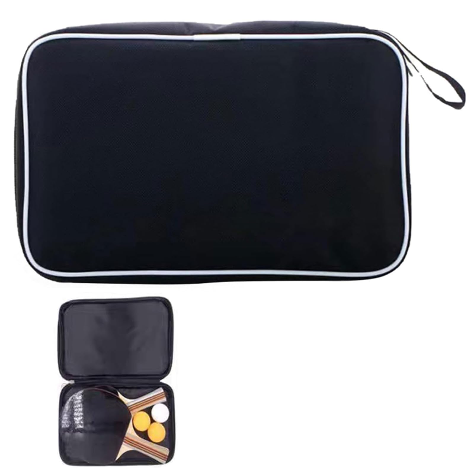 Table Tennis Racket Case,27x17cm,Portable Ping Pong Paddle Bag Oxford Cloth