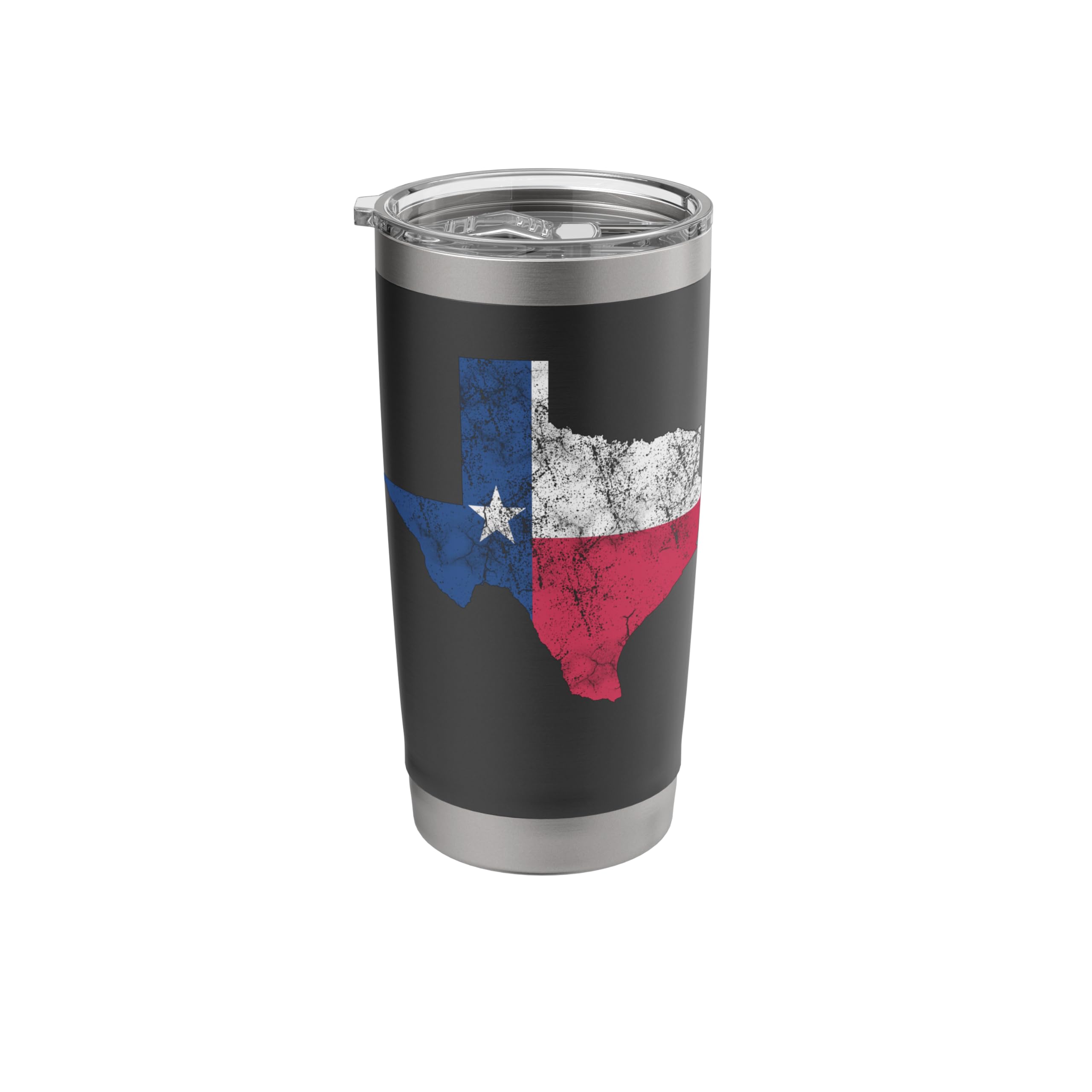Distressed Vintage Texas State Flag Souvenir Map Stainless Steel Insulated Tumbler
