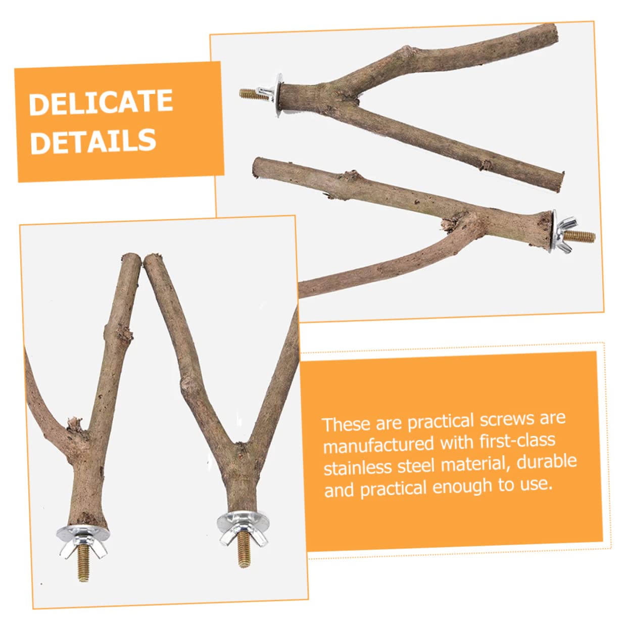 10 Set Viti Per Posatoi Uccelli - Fai Da Te Per Gabbie Di Pappagalli E Voliere - Foto 2