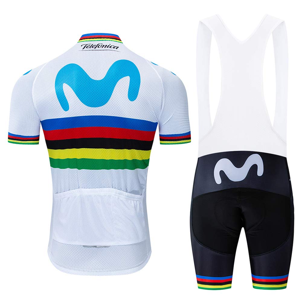 Hombre Conjunto Ropa de Ciclismo para Verano, Maillot Manga Corta de Bicicleta, y Culotte Ciclismo Transpirable, Secado Rápido