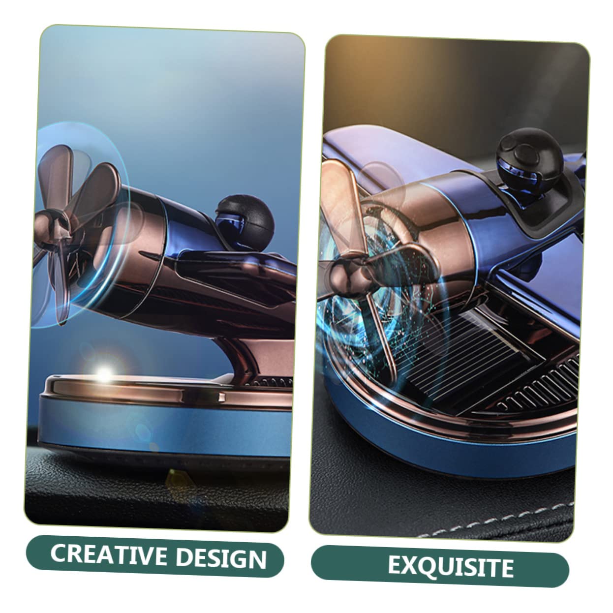 ULTECHNOVO 2pièces Décoration De Voiture Aromatique Avion Solaire Diffuseur De Parfum Innovant pour Intérieur De Véhicule Accessoire Indispensable pour Maison Et Bureau Design Élégant