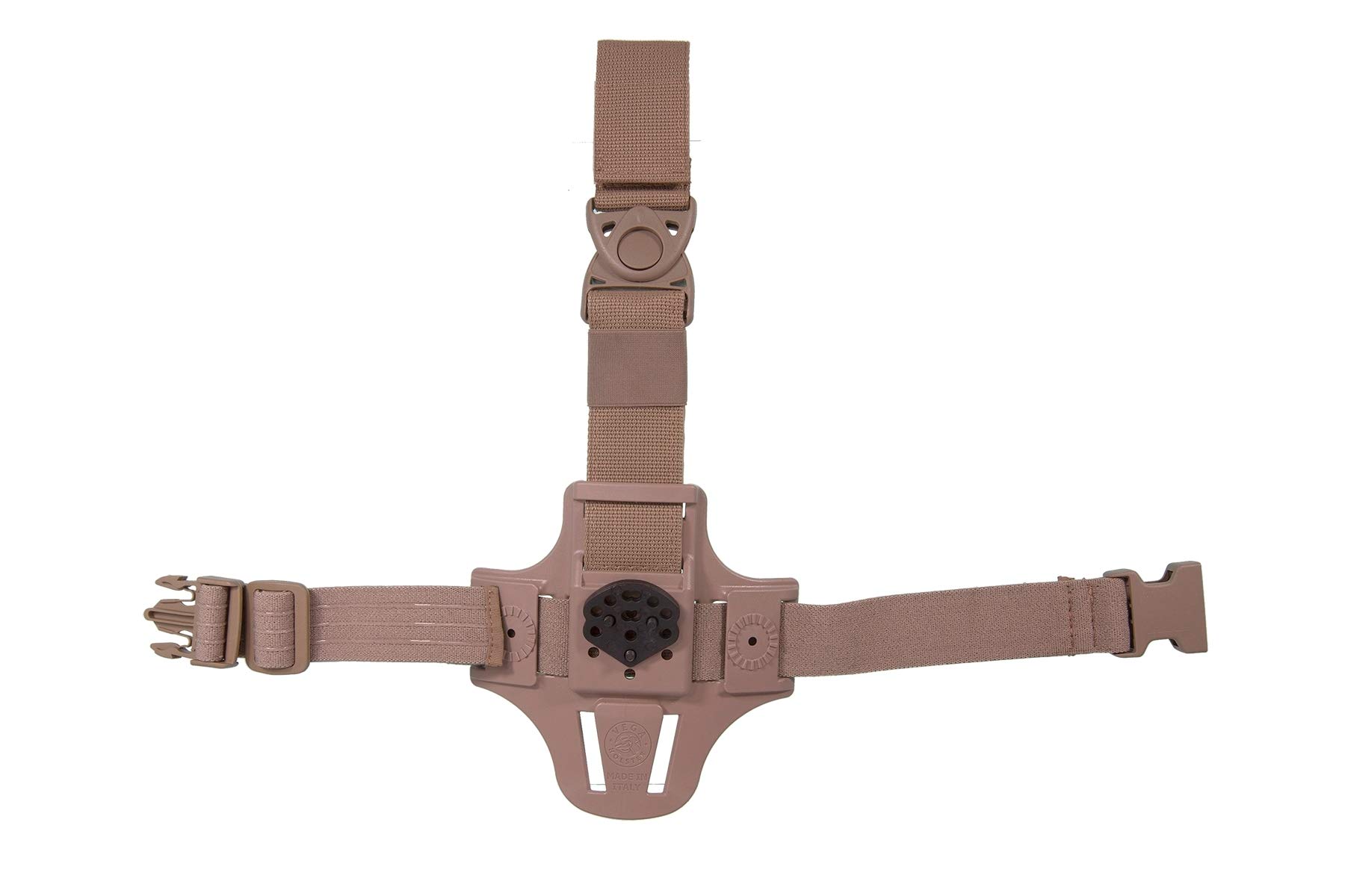 VEGA HOLSTER Piattaforma Cosciale Compatta 8K17 per Fondina e Accessori Tan