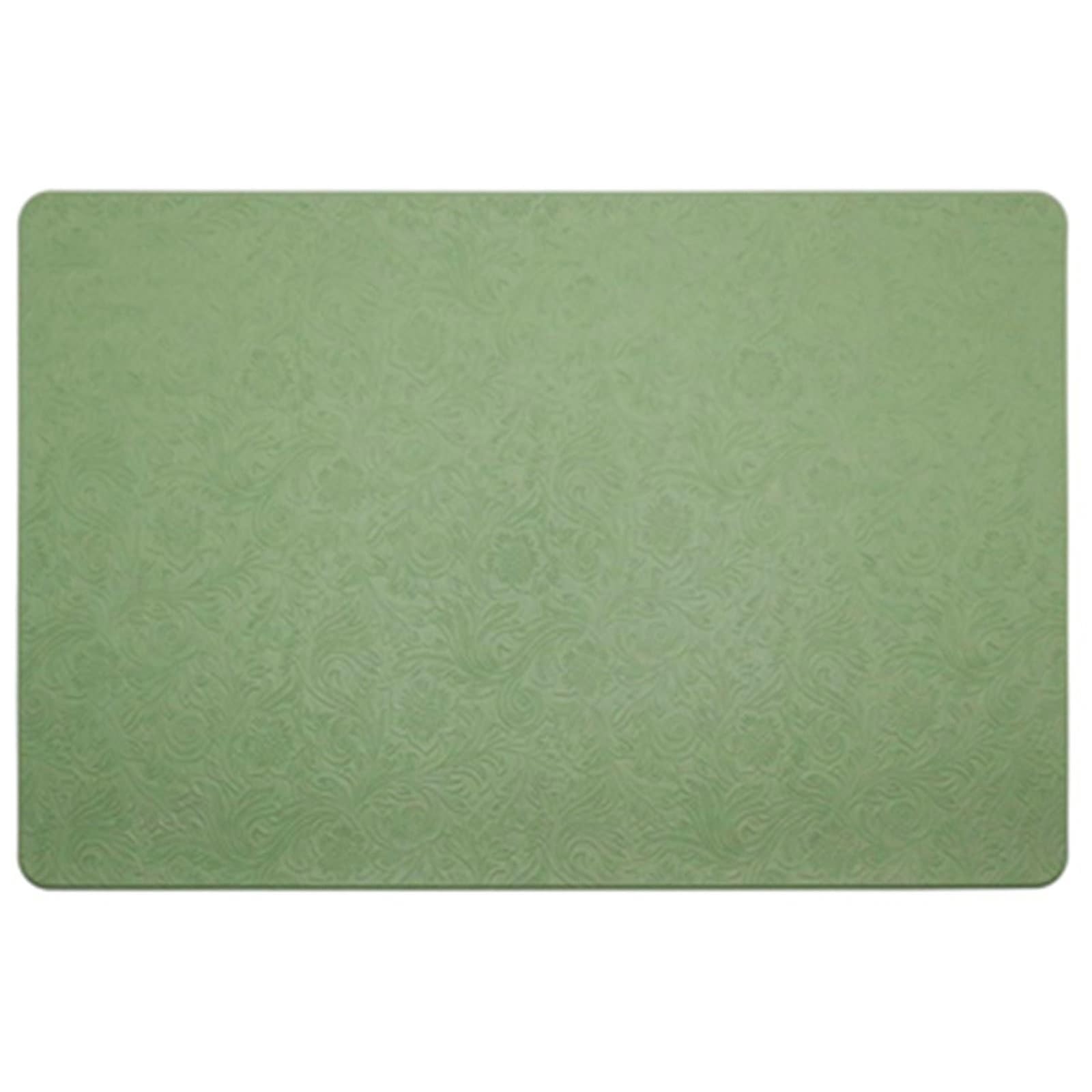 Lot de 2 sets de table rectangulaires vert uni 45 x 30 cm accessoire table cuisine
