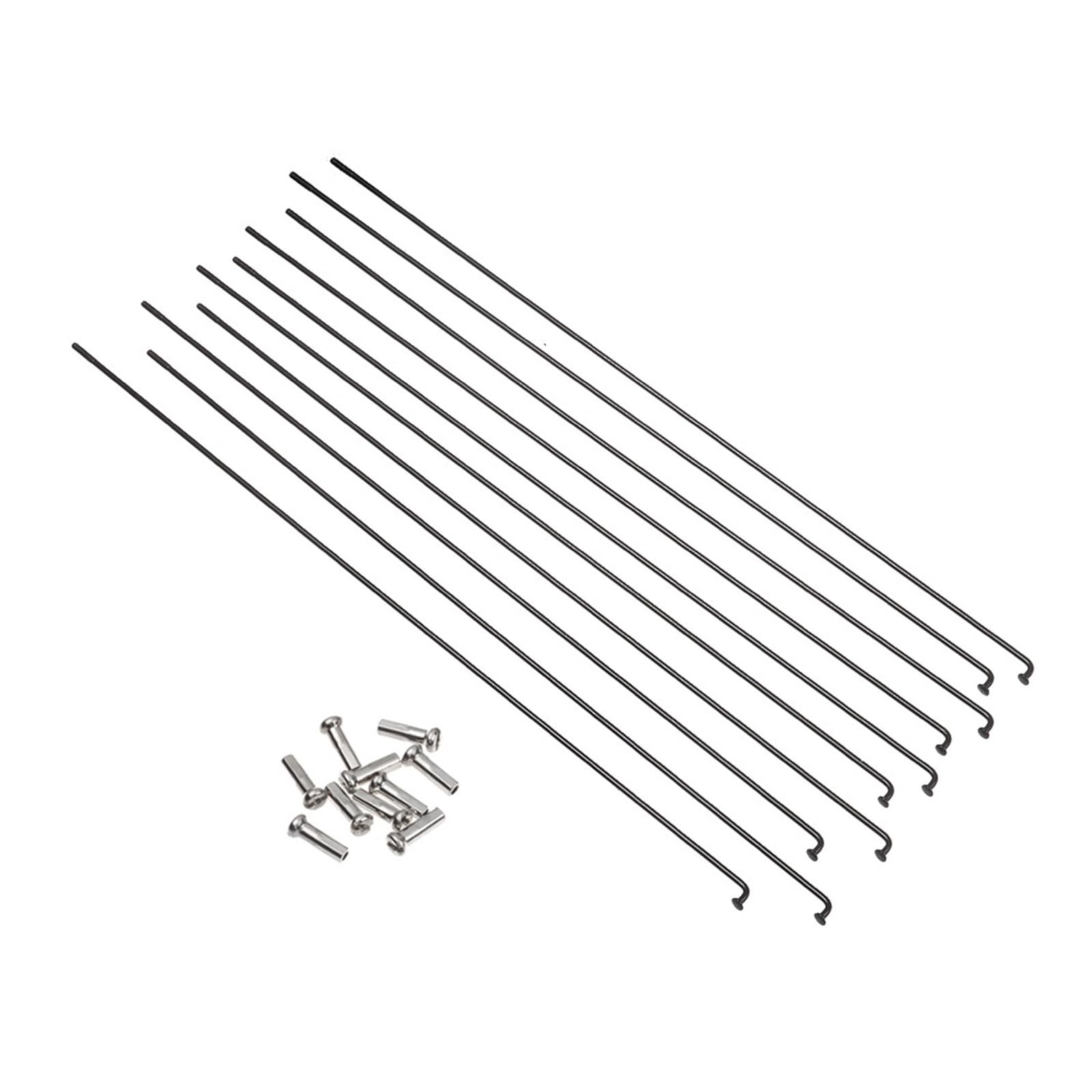 10 pezzi 14G per raggi di bicicletta con nippli in acciaio inox ad alta resistenza per mountain bike bici da strada all'aperto sostituzione 273-305 mm (240 mm)