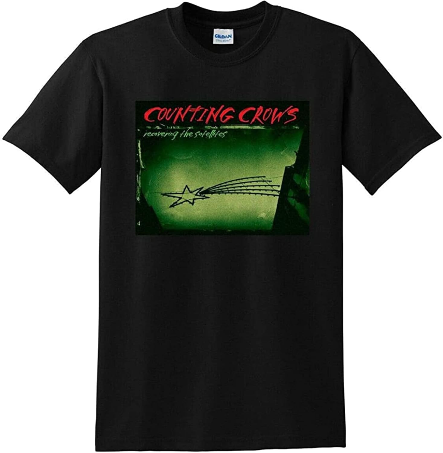 YSAWX Counting Crows T Shirt Recovering The Satellites Black