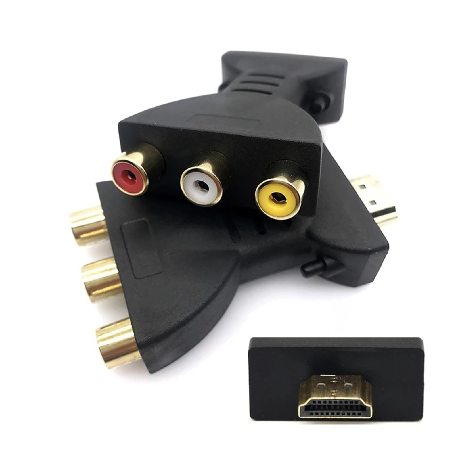 Adattatore da HDMI a AV placcato oro maschio a 3RCA
