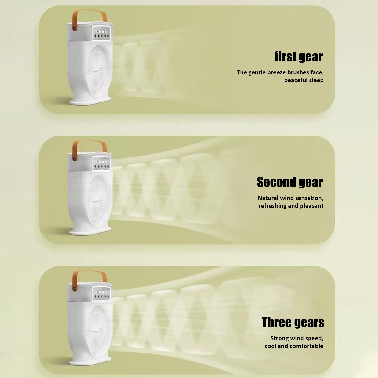 Generico Ventilatore Nebulizzatore Portatile,Ventilatore Nebbizzatore ad Acqua - Ventilatore ad Aria con 5 Ugelli e Serbatoio 600ml per Esterno Spiaggia Casa Yoga Usi