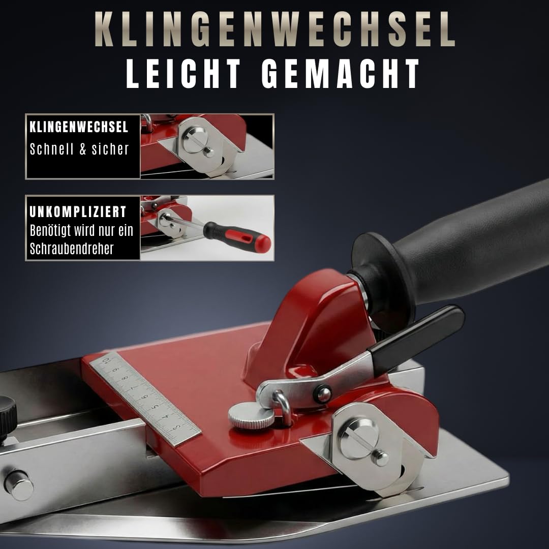 Pangolino Teppichstreifenschneider 45–100 mm | Profi Teppichschneider inkl. 10 Ersatzklingen | Stufenlos einstellbar | Präzises Zuschneiden von Teppichboden, Sockelleisten & Bodenbelägen