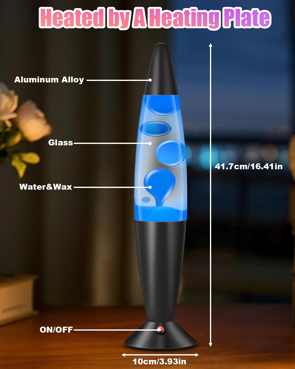 Lampada Magma 16 Pollici con 17 Colori e 4 Modalità, Telecomando RF 15m - Lampada Atmosfera con Effetto Fluido, Timer 8h per Bambini e Adulti Camera Ufficio Natale Regalo (41.7cm)
