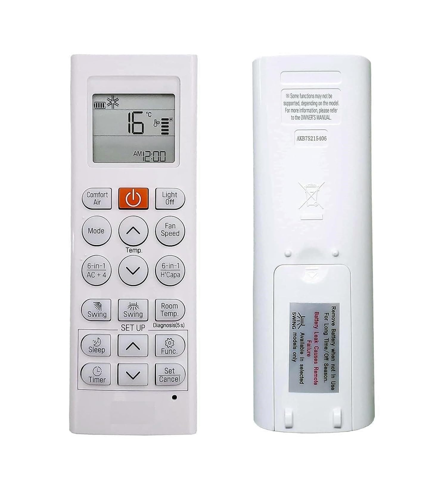 AYAME 5 Years Warranty Temp Will Go to Up 16 Degree AC Remote Compatible for LG Ac Remote Control AKB75215406 (6in1 Button) (Please Match The Image with Your Old Remote) (B0CZJVRB34) Amazon Price History, Amazon Price Tracker