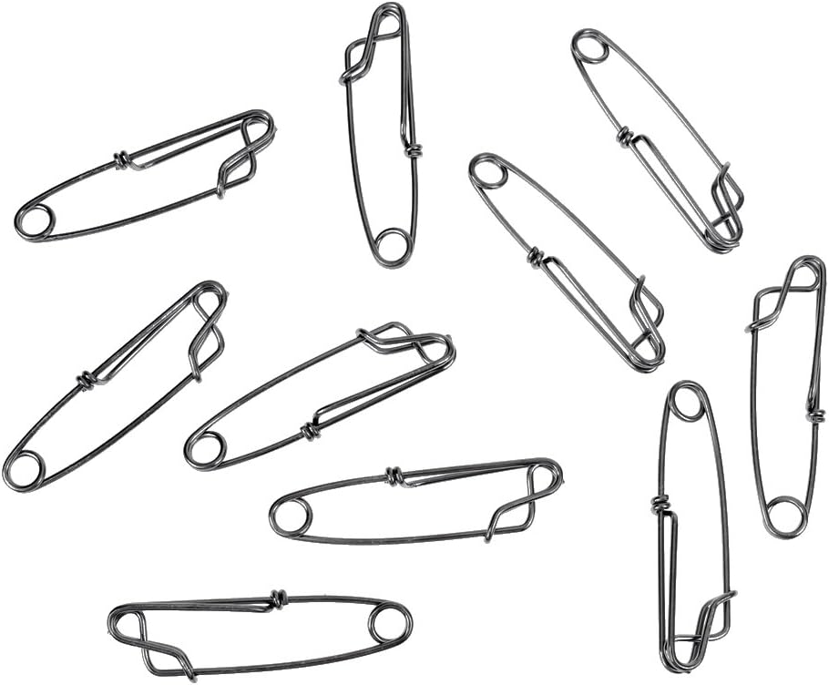 200Pcs Stainless Steel Long Line Longline Clips for Fishing Snapper Shark, 60mm