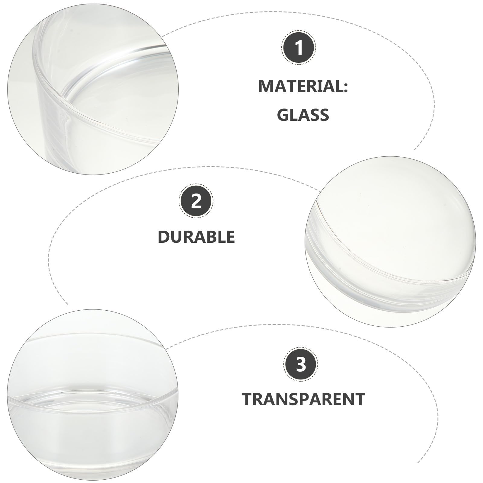 Yardenfun Vidrio Transparente Maceta Hidropónica para Plantas, Decoración