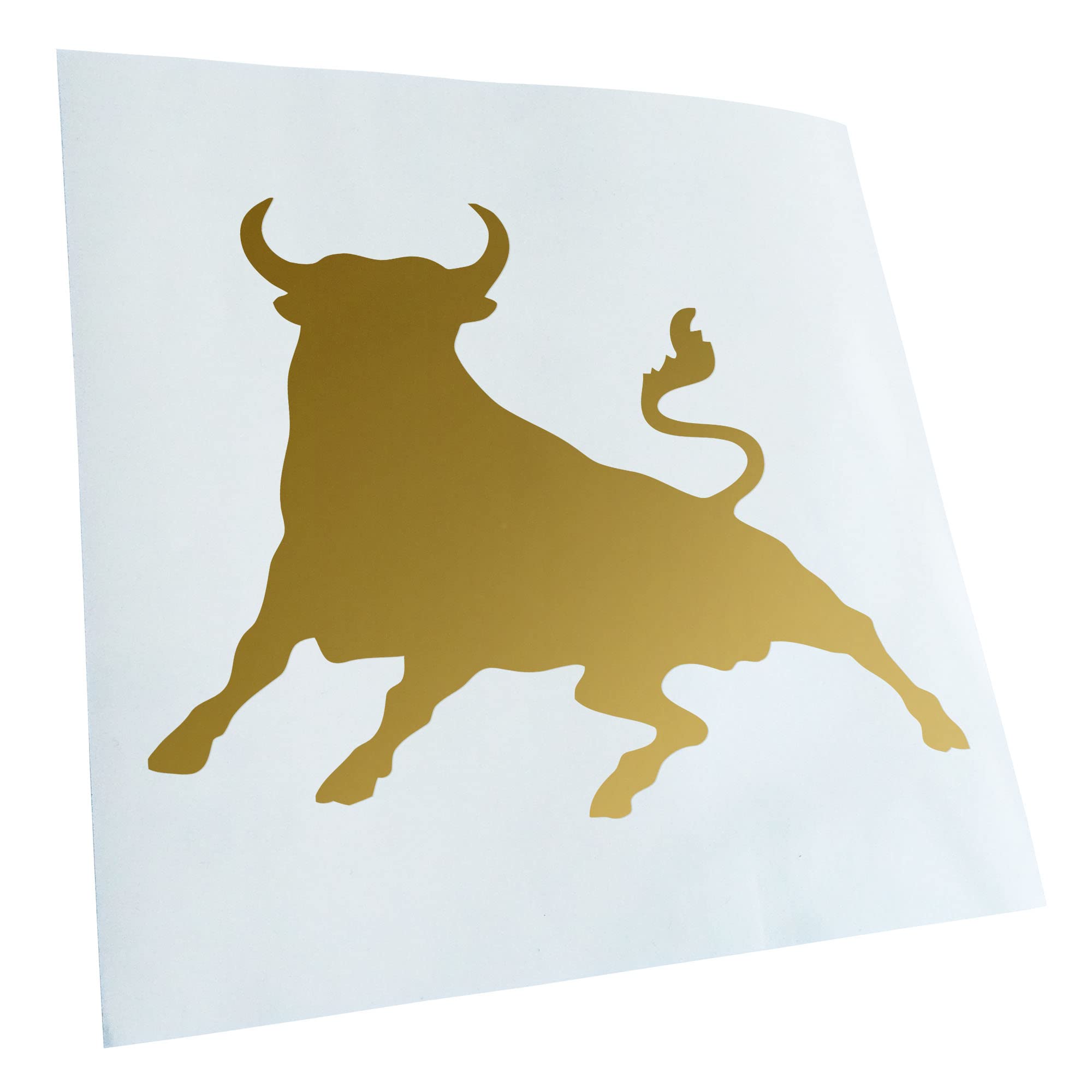 Kiwistar - Car Sticker - Gold - 24 x 18 cm Taurus Toro Bull - Rear Window Car Sticker Weatherproof for Car Truck Moped Truck - Sticker Exterior Self-Adhesive Tuning Accessories for Window Vehicle