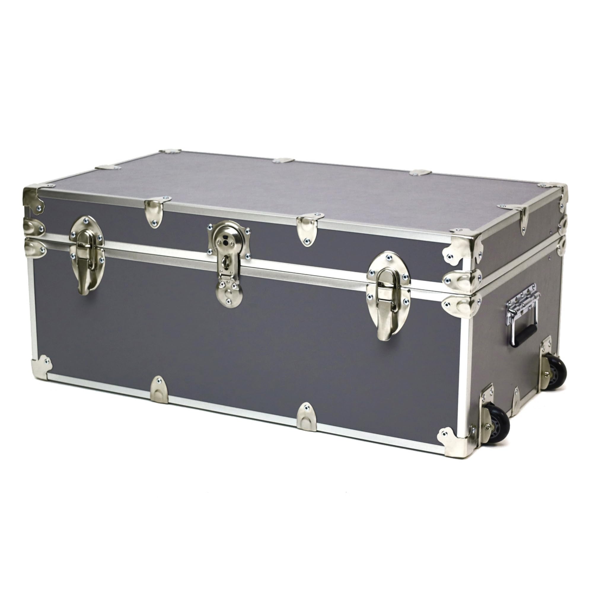 Rhino Large Essential Trunk with Wheels, Camp Footlocker, Dorm Storage