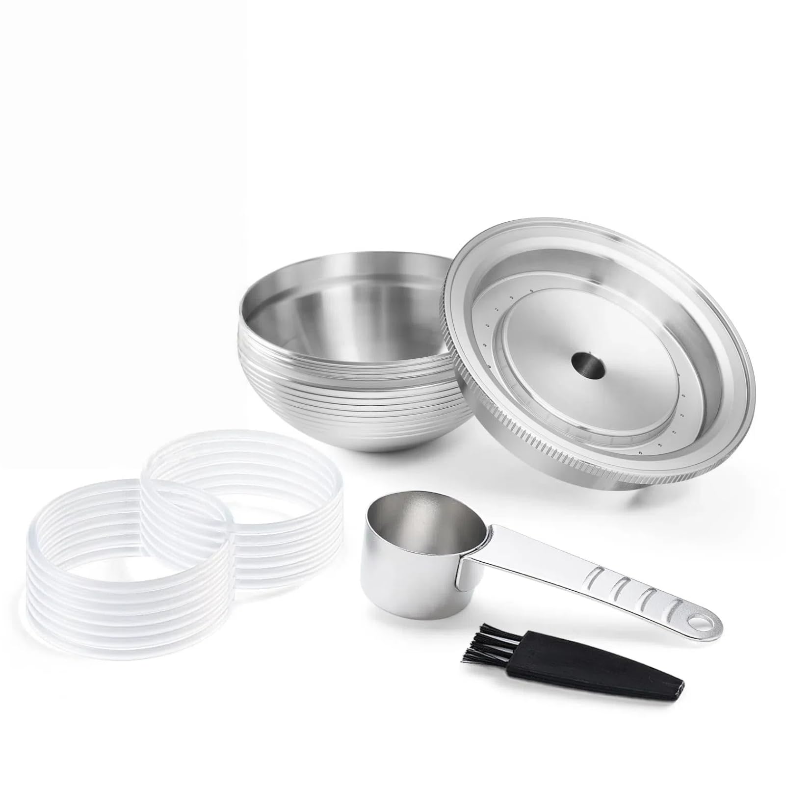 Cápsula de café reutilizable de acero inoxidable de 150 ml, compatible con Nespresso Vertuoline GCA1 y ENV135, filtro de cápsula de café recargable, tamaño expreso