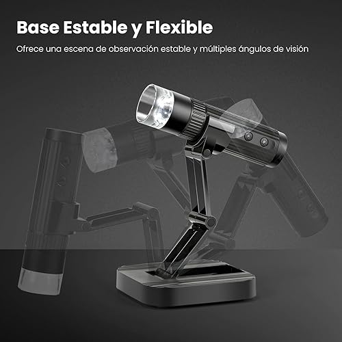 Miniatura 7 de Matatastudio M2C Microscopio digital inalámbrico 50X-1000X aumento WiFi portátil de mano 1080P HD con soporte ajustable para uso en interiores y