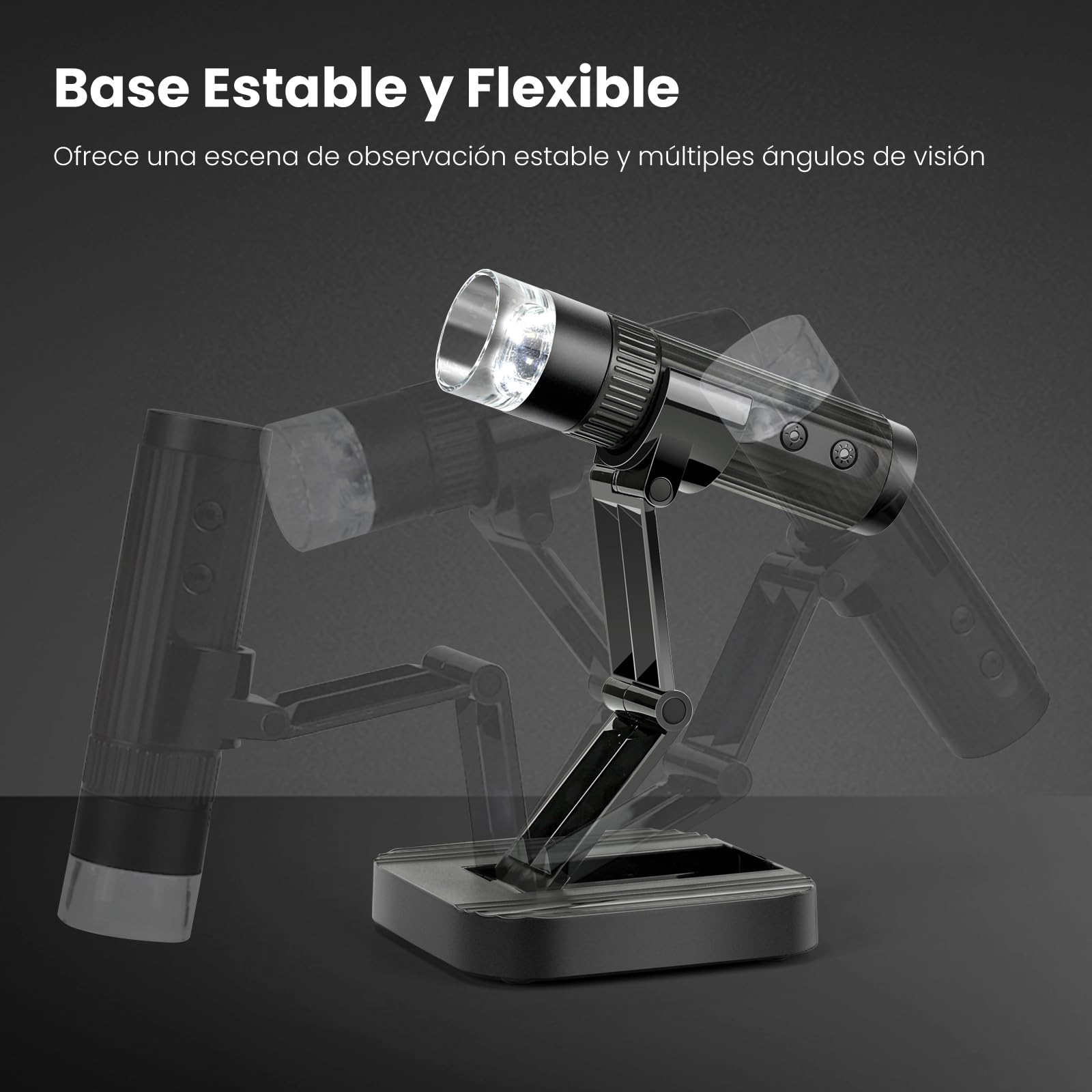 MatataStudio M2C Cyfrowy Mikroskop USB - Bezprzewodowy WiFi 50X-1000X 1080P HD, Przenośny z Regulowanym Stojakiem, 8 x LED, Kieszonkowy do iPhone'a, iPada, PC