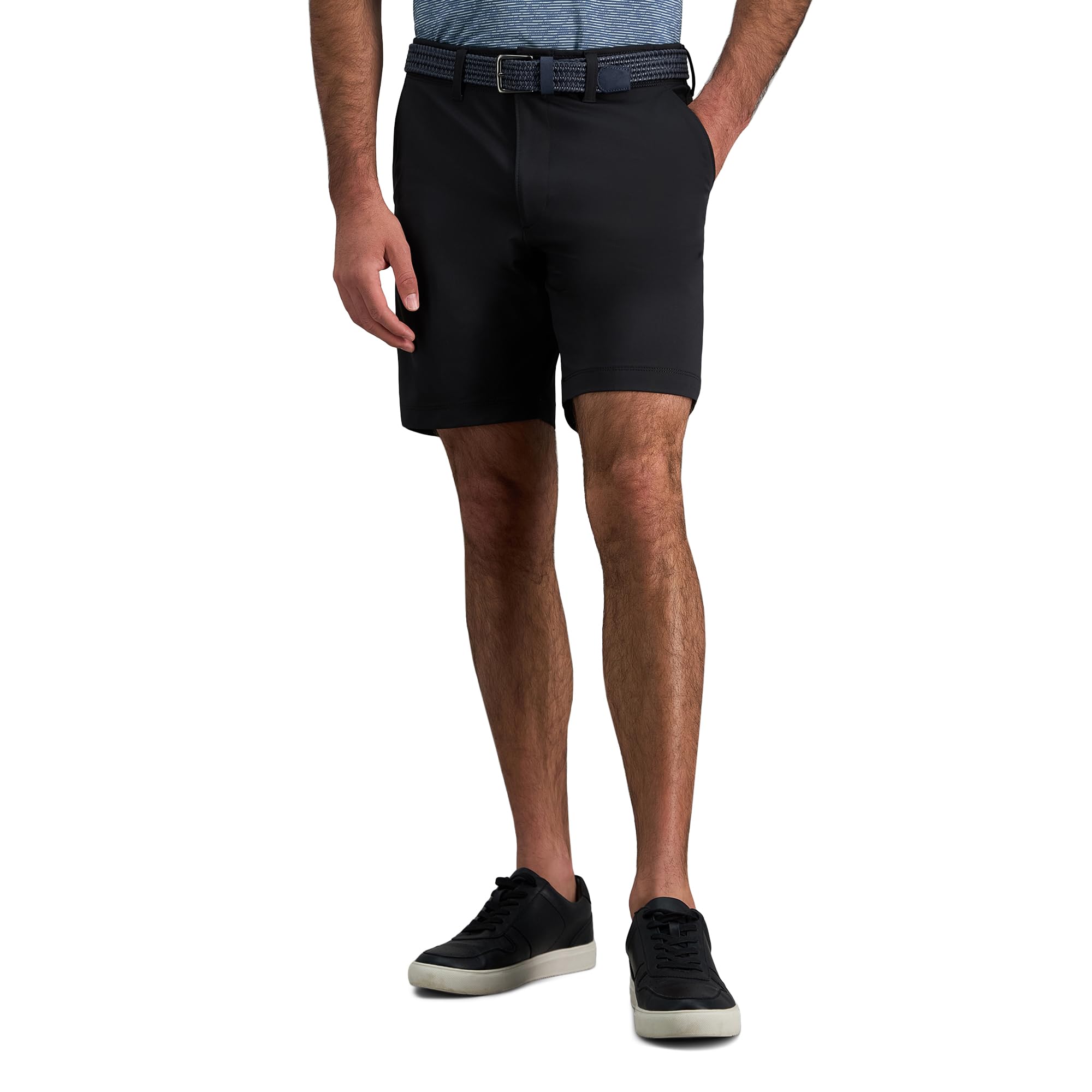 Haggar Pantalón Corto Deportivo de Viaje para Hombre, Entrepierna de 9 Pulgadas