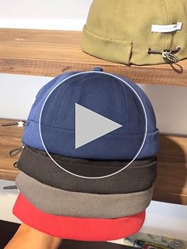 GEGEEN DOMOG Men Beanie Docker Cap Rolled Cuff Retro