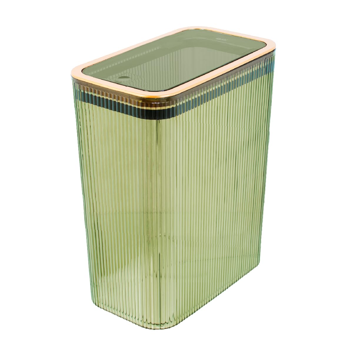 Glad Bathroom Trash Can 2 6 Gallon 10L - Slim Plastic Waste Basket with Pop-Up Lid and Bag