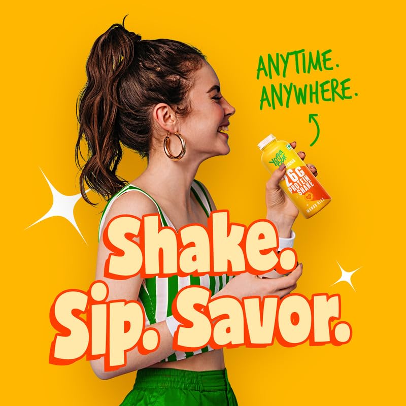 Image of Yogabar 26g Protein Shake | Goodness of Protein & Premium Mango | 26g Protein Milkshake with No Added Sugar | Ideal for Early Mornings, Pre & Post Workouts Energy Drink (250ml)