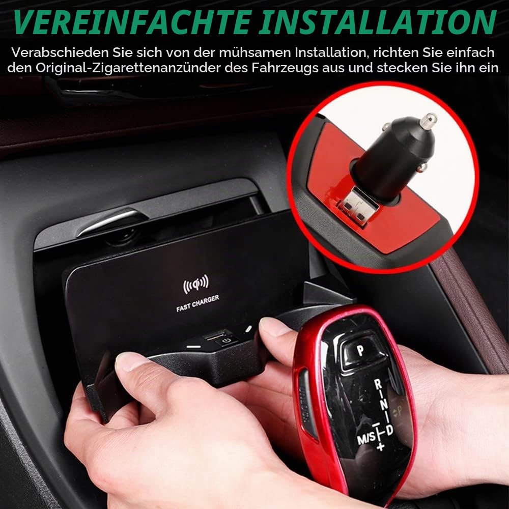 Kabelloses Auto Ladegerät für BMW X1 2016-2022 / BMW X2 2020-2022 | 15W Wireless Schnellladendes Handy-Ladegerät für BMW X1 X2 Center Console-Zubehörfeld, Geschenk für BMW X1-Besitzer