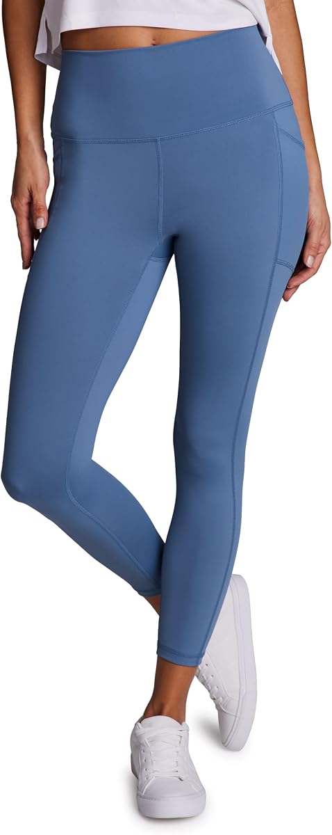 Leggings activos de talle alto a prueba de sentadillas hasta el tobillo para mujer, polainas de yoga 7/8 con bolsillos
